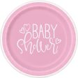 Pink Hearts Baby Shower Round 9  Dinner Plates, 8ct on Sale