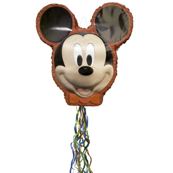 Disney Mickey Mouse Shaped Drum Pull Pinata on Sale