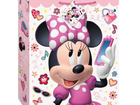 Disney Iconic Minnie Mouse Large Gift Bag Hot on Sale