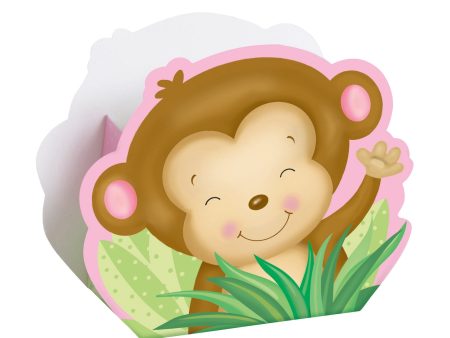 Girl Monkey Baby Shower Favor Boxes, 8ct Sale