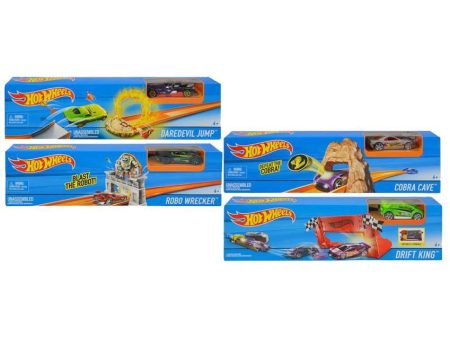 Hot Wheels Classic Stunt Assortment Play Sets (6) Online