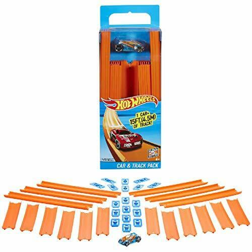 Hot Wheels Track Builder Straight Track with Car (6) Fashion